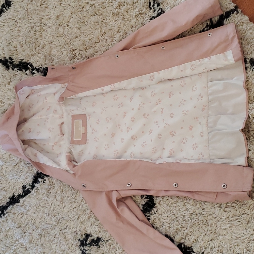 Michael Kors girls 7/8 pink Raincoat